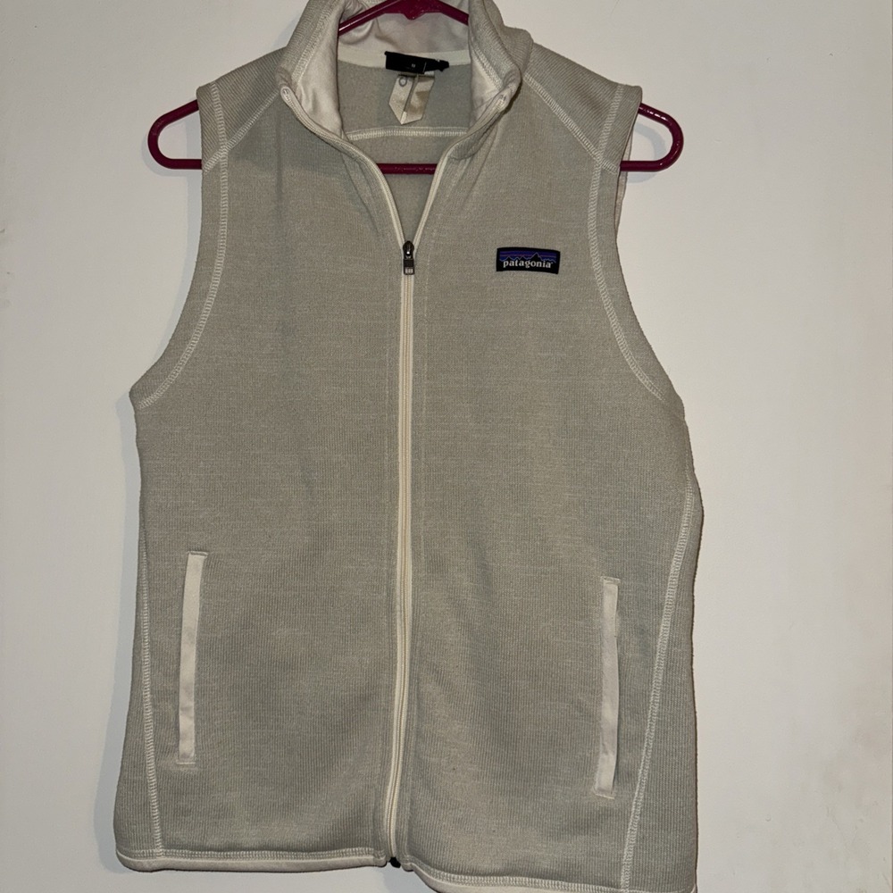 Patagonia Cream Fleece Zip Vest